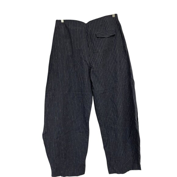 Zara ZW collection Womens Pants XL Striped Balloon Linen Trousers 3564/530 NWT - Picture 2 of 13